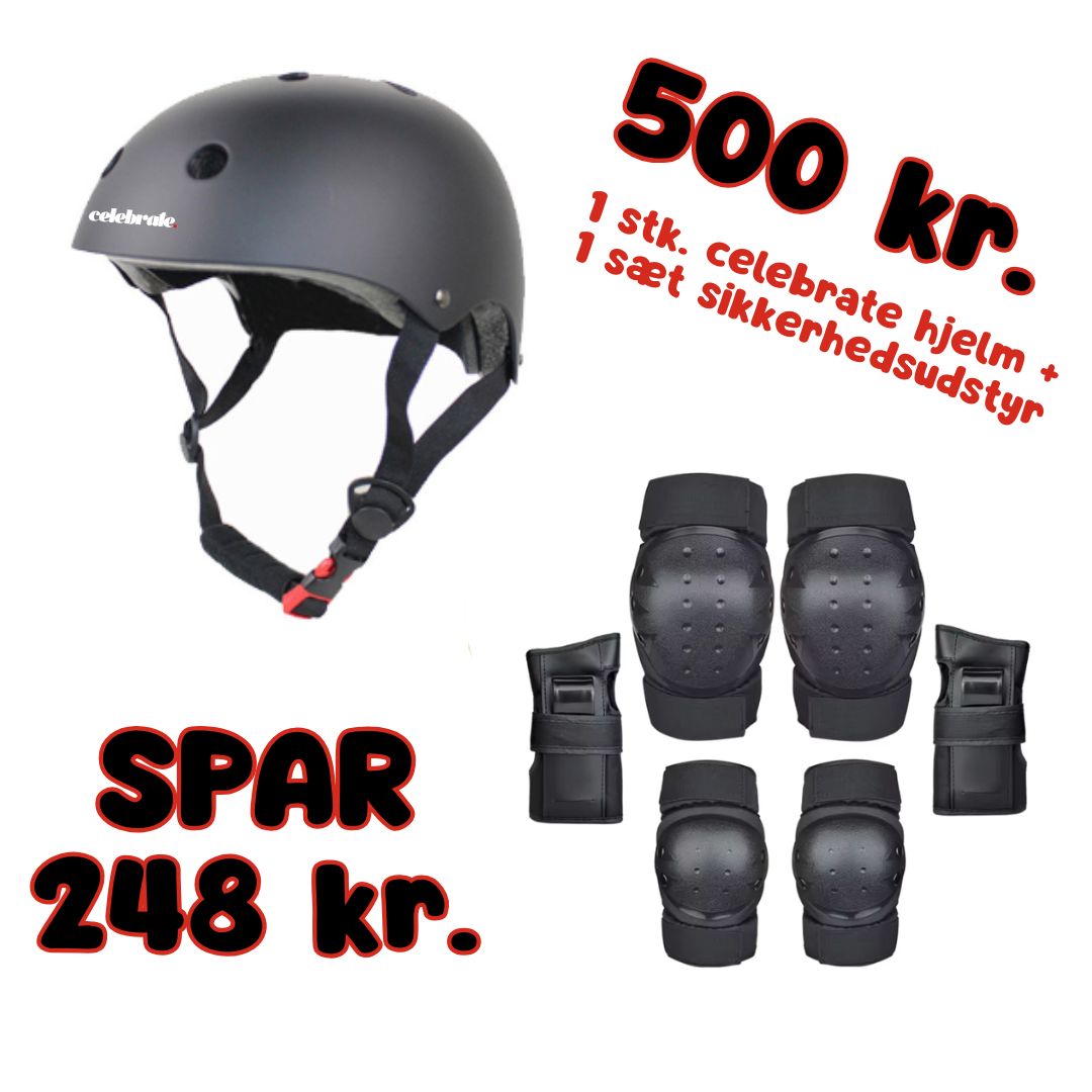Celebrate hjelm og sikkerhedsudstyrs-pakke