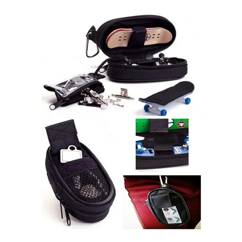 Fingerboard taske til 2 skateboards - sort eller camouflage farve